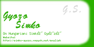 gyozo simko business card